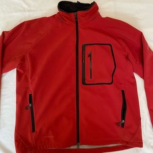 Red soft shell Columbia jacket